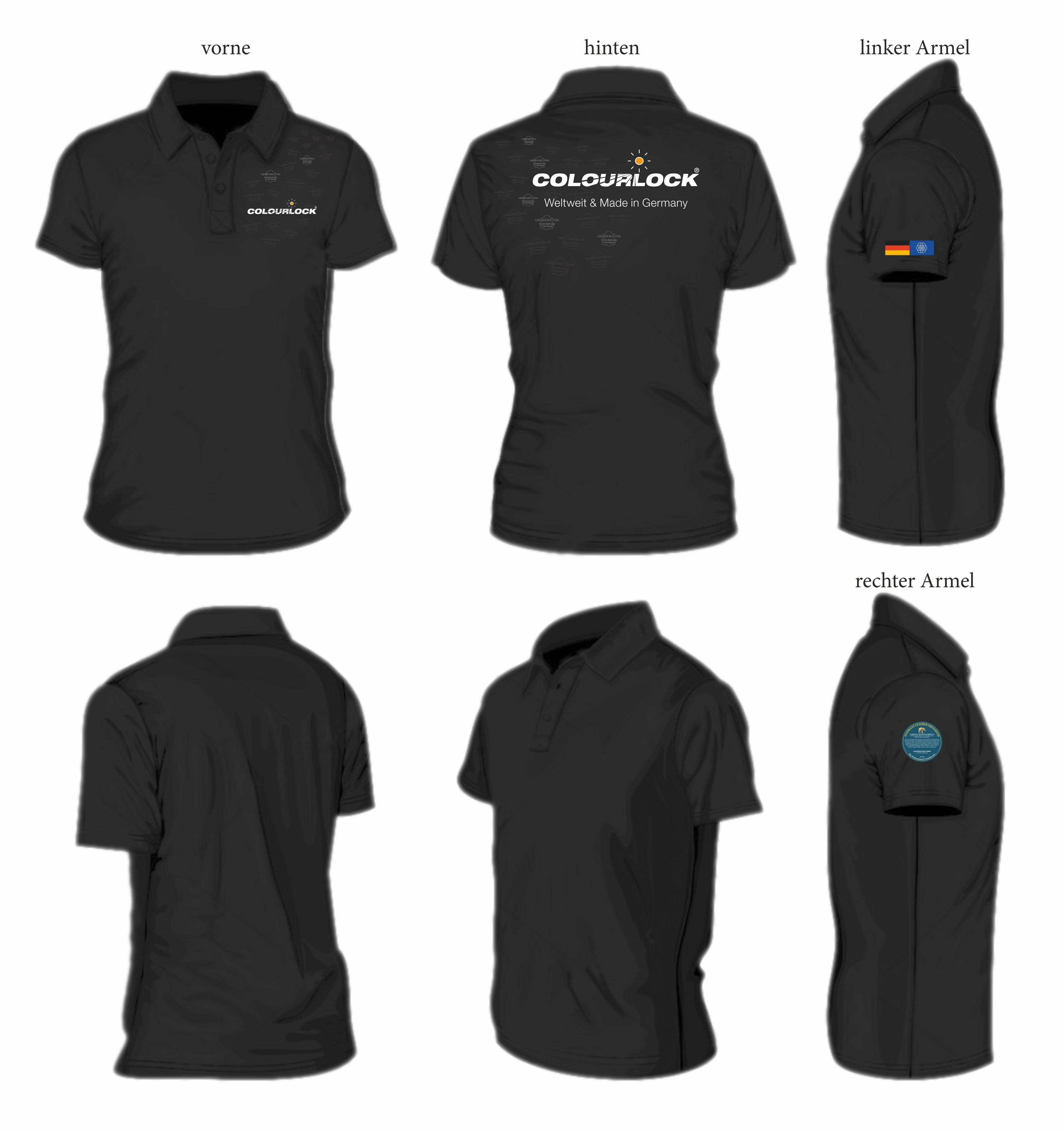 COLOURLOCK Polo-Shirt schwarz