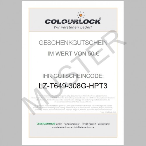 COLOURLOCK® Geschenkgutschein, 50 Euro