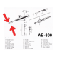 Airbrush AB-300 Ersatzteile Nr.1,2 Needle Cover and Air Cap