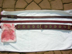 Abfärbungen durch Reibung bei einem Hundehalsband aus Latigoleder