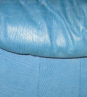 Vergrößerung der Oberfläche eines Nubucato-Sofas.