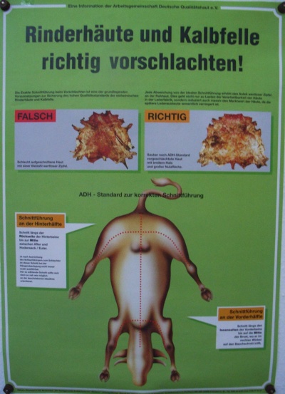 Mit Postern versuchen Verbände, den Schlachtern eine möglichst optimale Schnittführung beizubringen.